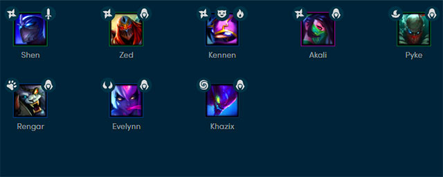 Đội hình Ninja - Sát Thủ