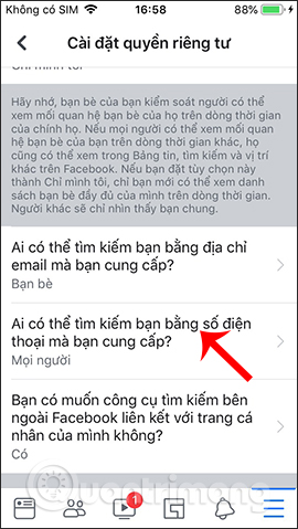 Tìm kiếm bạn qua số điện thoại