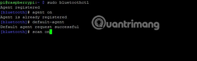 Quét các thiết bị Bluetooth