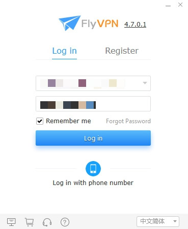 Tạo hoặc đăng nhập tài khoản FlyVPN