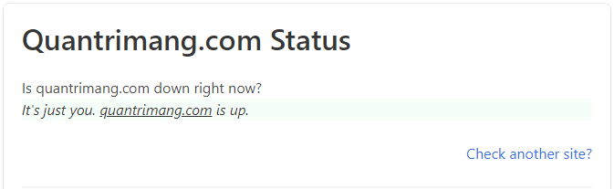Sau vài giây, bạn sẽ nhận được kết quả "Up" hoặc "Down"