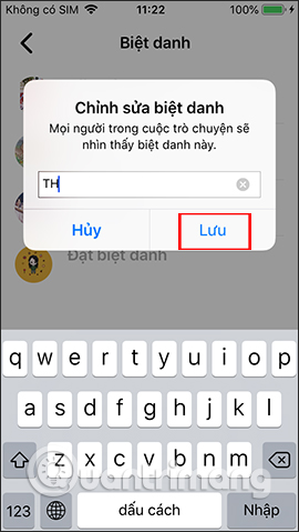 Nhập tên mới cho thành viên