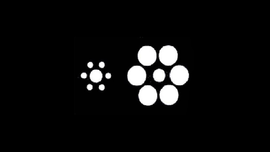 Vòng tròn bên trái hay bên phải lớn hơn?