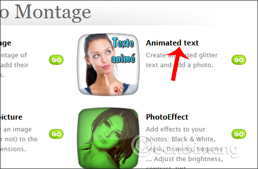 Chọn tạo chữ động