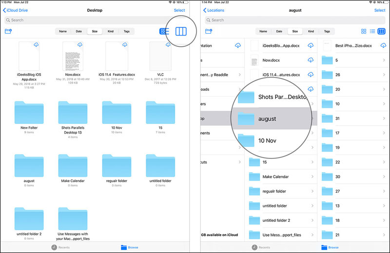 Mở rộng thư mục