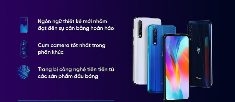 Vsmart Live được trang bị hệ thống 3 camera