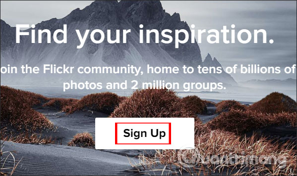 Tạo tài khoản Flickr