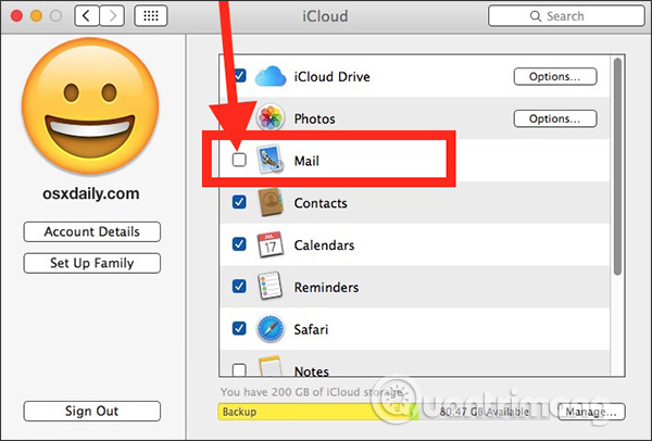 Tạo iCloud Mail trên Mac