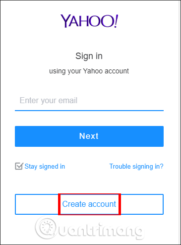 Tạo Yahoo!Mail mới