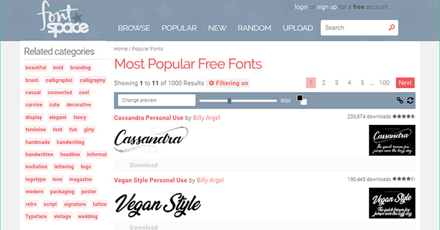 Review FontSpace