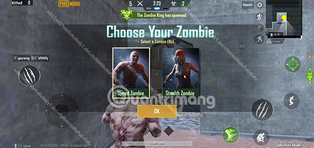 Chọn loại Zombie