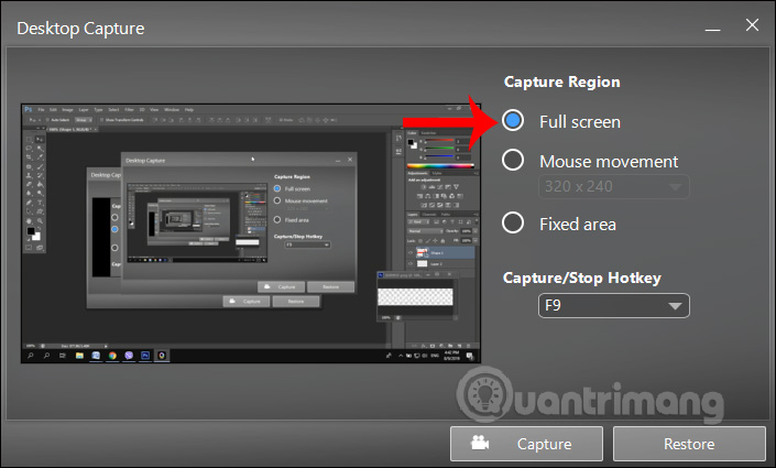 Chế độ quay toàn màn hình