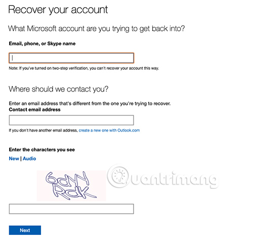 Cách khôi phục tài khoản Outlook hoặc Microsoft bị chặn