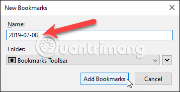 Nhấp vào Add Bookmarks