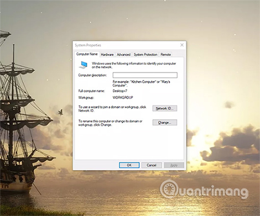 Cách thay đổi hostname trong Windows