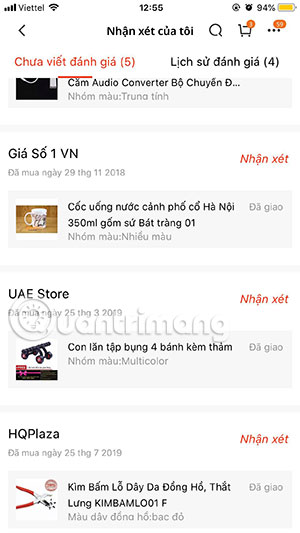 Sản phẩm chưa đánh giá