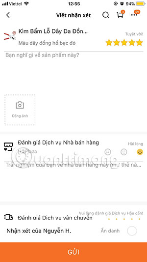 Viết đánh giá sản phẩm