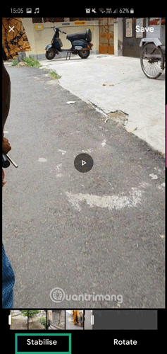 chạm vào Stabilize