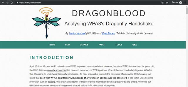 Bàn phân tích lỗ hổng Dragonfly WPA3 của Mathy Vanhoef và Eyal Ronen