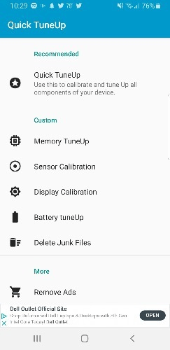 Ứng dụng Quick TuneUp-Phone Calibration