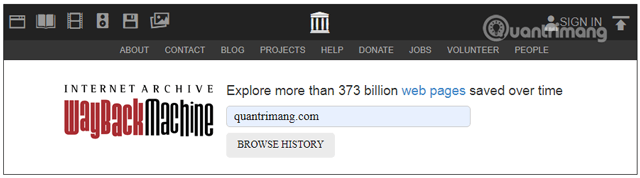 Wayback Machine còn gọi là Internet Archive