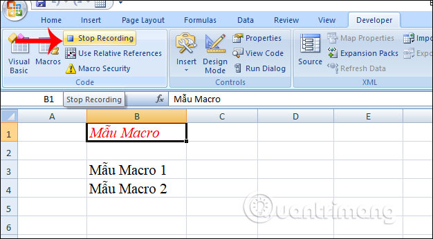 MS Excel 2007 - Bài 7: Tạo Macro trong Excel 2007 - Ảnh minh hoạ 5