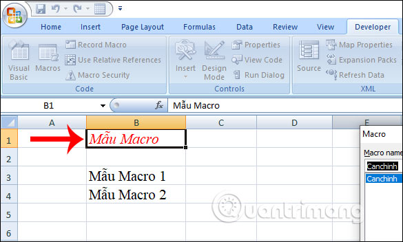 MS Excel 2007 - Bài 7: Tạo Macro trong Excel 2007 - Ảnh minh hoạ 8