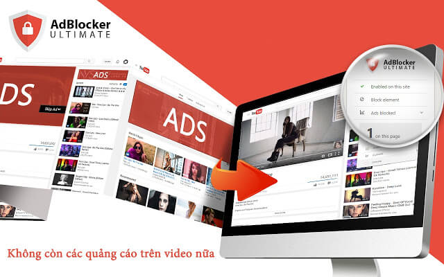 AdBlocker Ultimate gỡ bỏ tất cả các quảng cáo, giúp bạn tập trung vào những nội dung muốn xem