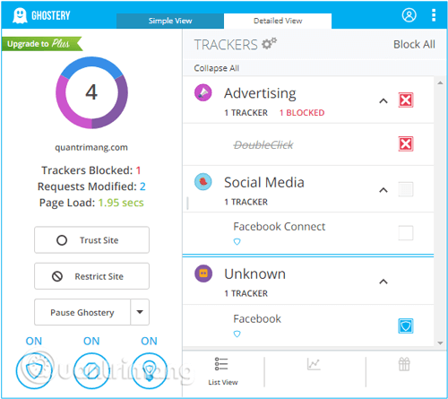 Ghostery có đầy đủ các phiên bản dành cho máy tính và các thiết bị di động
