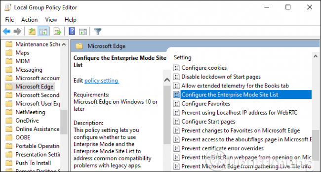 Cách mở trang web cũ trong Internet Explorer trên Windows 10