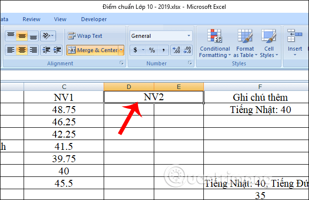 MS Excel 2007 - Bài 5: Chỉnh sửa bảng Excel - Ảnh minh hoạ 7