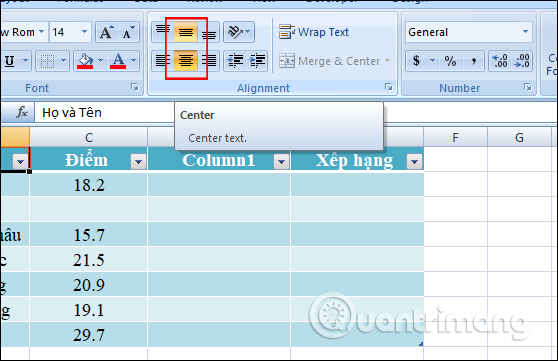 MS Excel 2007 - Bài 5: Chỉnh sửa bảng Excel - Ảnh minh hoạ 8