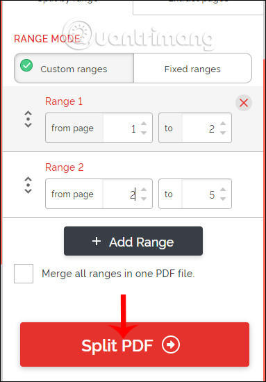 Add range to make file