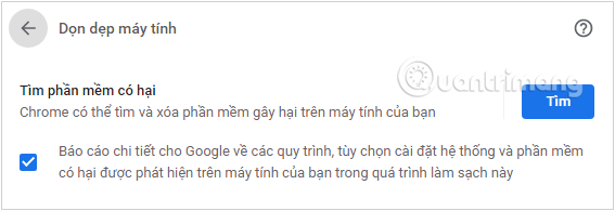 Để khởi động công cụ, nhấp vào Tìm