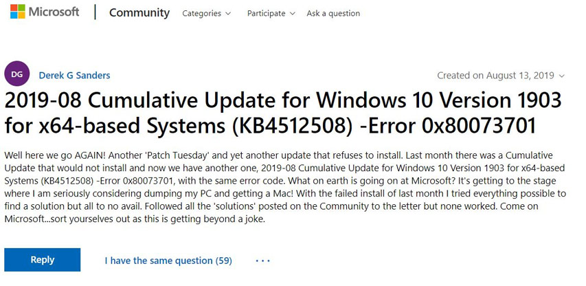 Windows 10 Update lại bị lỗi
