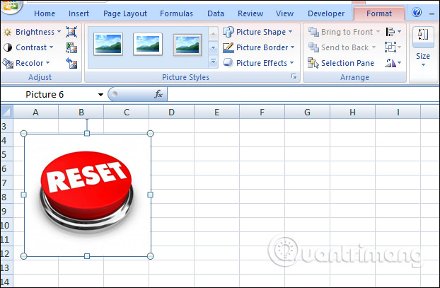 MS Excel 2007 - Bài 9: Chèn ảnh, đồ họa vào bảng tính - Ảnh minh hoạ 7
