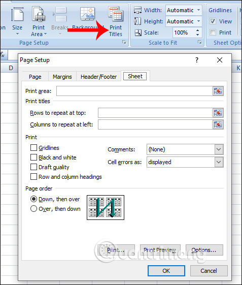 MS Excel 2007 - Bài 13: Định dạng trang tính và in - Ảnh minh hoạ 5