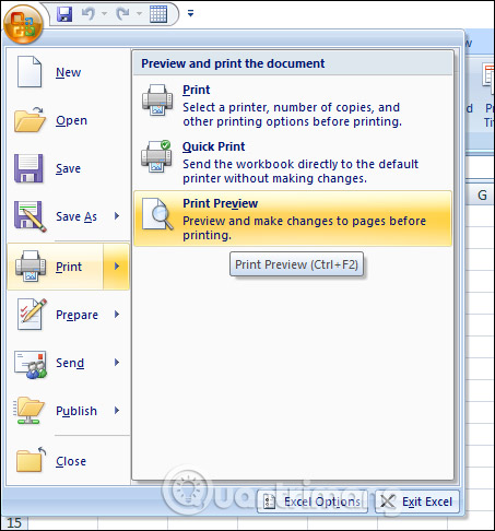 MS Excel 2007 - Bài 13: Định dạng trang tính và in - Ảnh minh hoạ 7