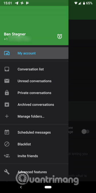Chọn Scheduled messages