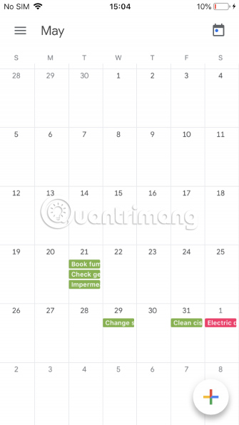 Google Calendar cung cấp lời nhắc, lịch chia sẻ, cập nhật các sự kiện theo thời gian thực