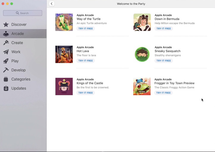 Người dùng chỉ có thể chơi thử 6 game mà thôi
