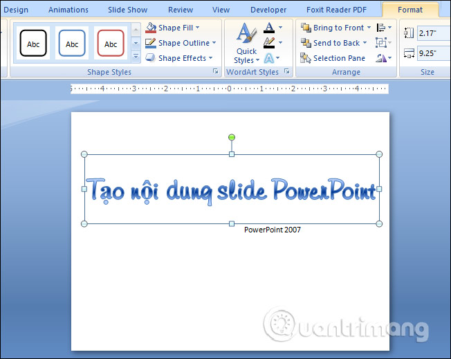MS PowerPoint 200 7 - Bài 4: Làm việc với nội dung - Ảnh minh hoạ 14