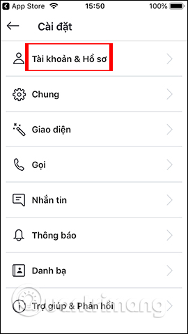Tài khoản hồ sơ