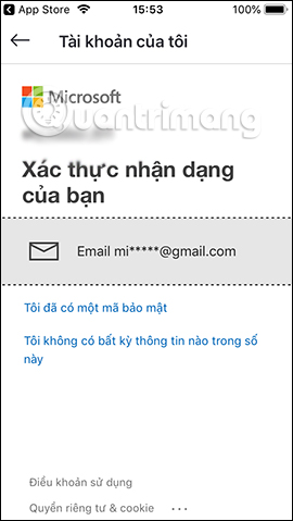Chọn địa chỉ email