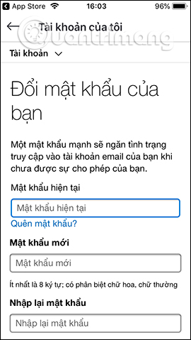 Nhập mật khẩu mới