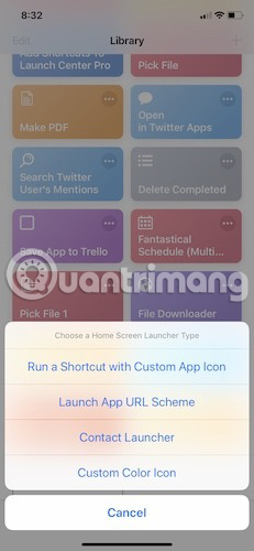 Hãy chọn tùy chọn thứ hai, “Launch App URL scheme”