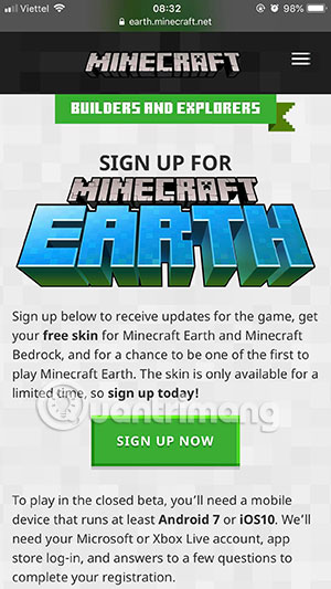 Link nhận Skin Minecraft Earth