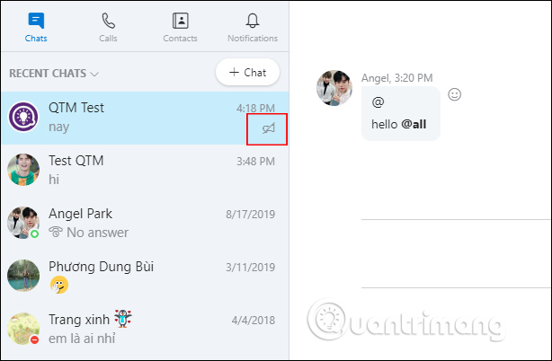 Ẩn nhóm chat Skype