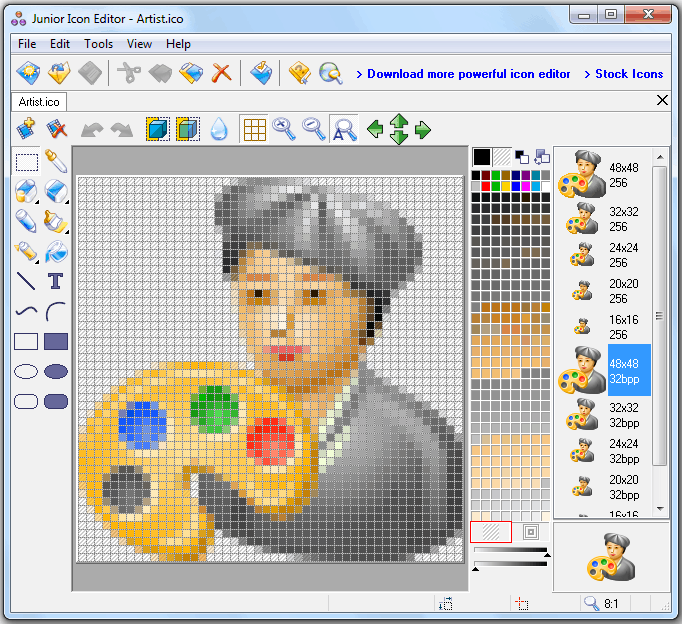 Phần mềm Junior Icon Editor