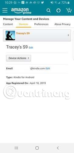Tìm địa chỉ email và nhấp vào chữ “Edit”